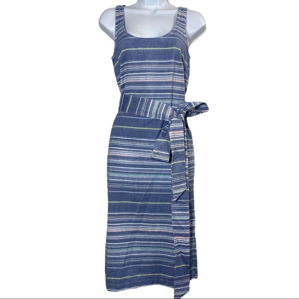 Marine Layer Blue Striped Midi Dress - Picture 3 of 6